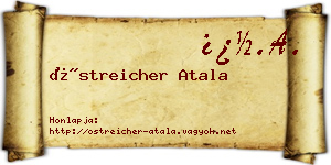 Östreicher Atala névjegykártya